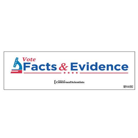 50% Off Sale: Vote Facts & Evidence bumper sticker